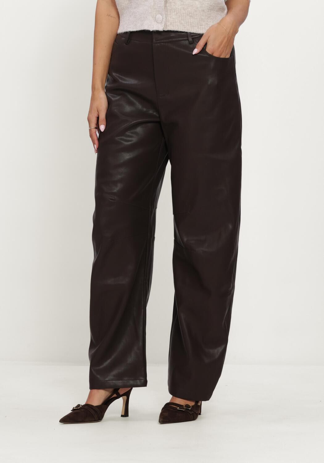 Bruine NOTRE-V Wijde broek NV-IRA