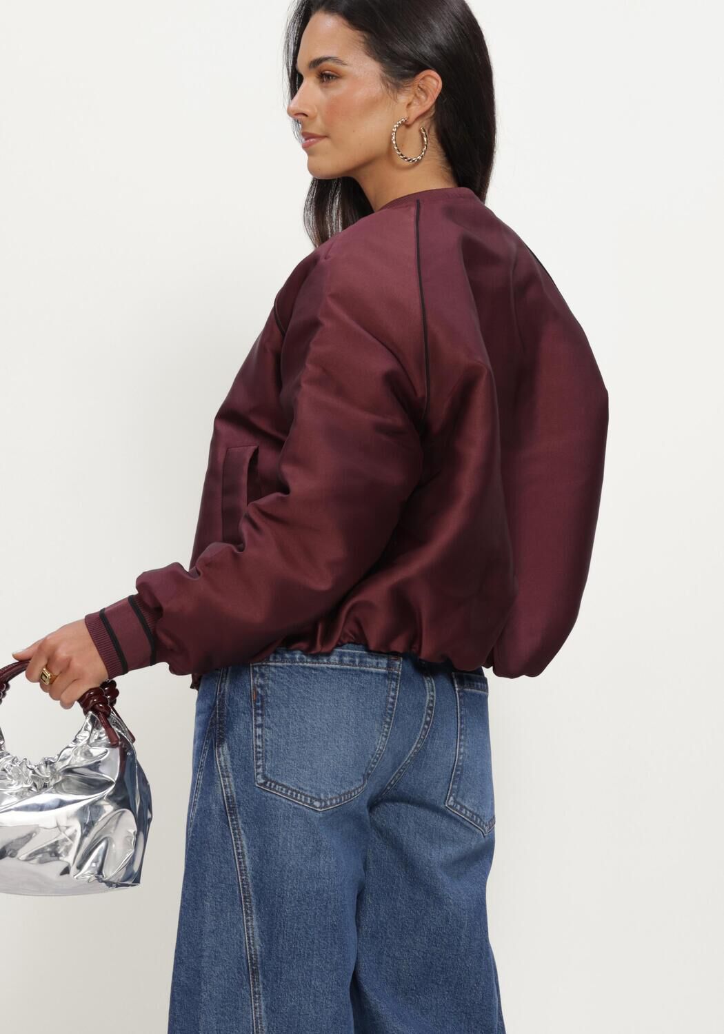 MOS MOSH Jack MMCALICO SATEEN JACKET Bordeaux - large