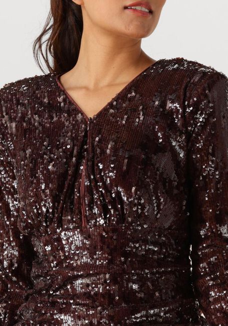 Bordeaux COPENHAGEN MUSE Mini jurk CMSEQUINCE-DRESS - large