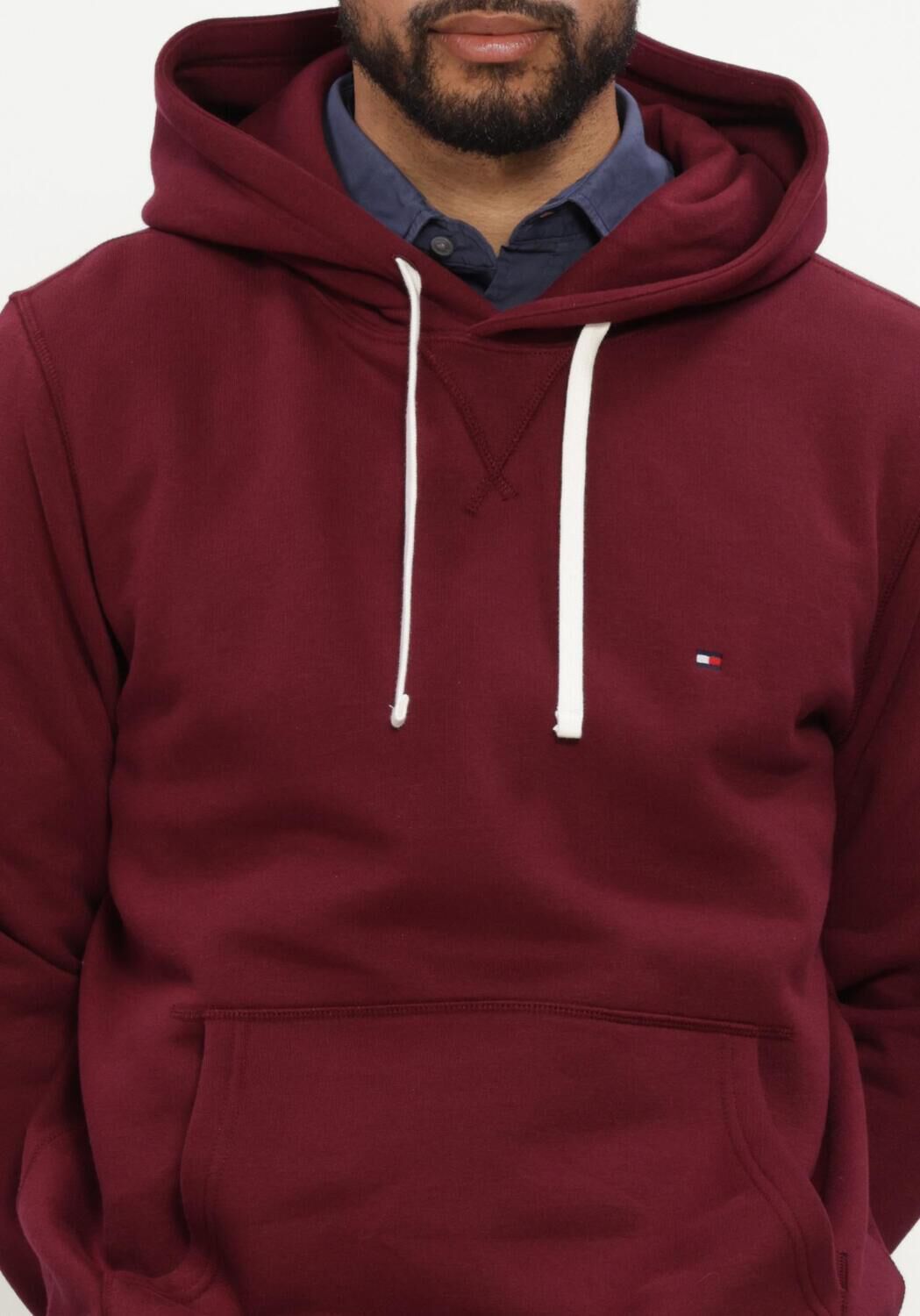 TOMMY HILFIGER Chandail ESS SEASONAL FLEECE HOODY Bordeaux - large