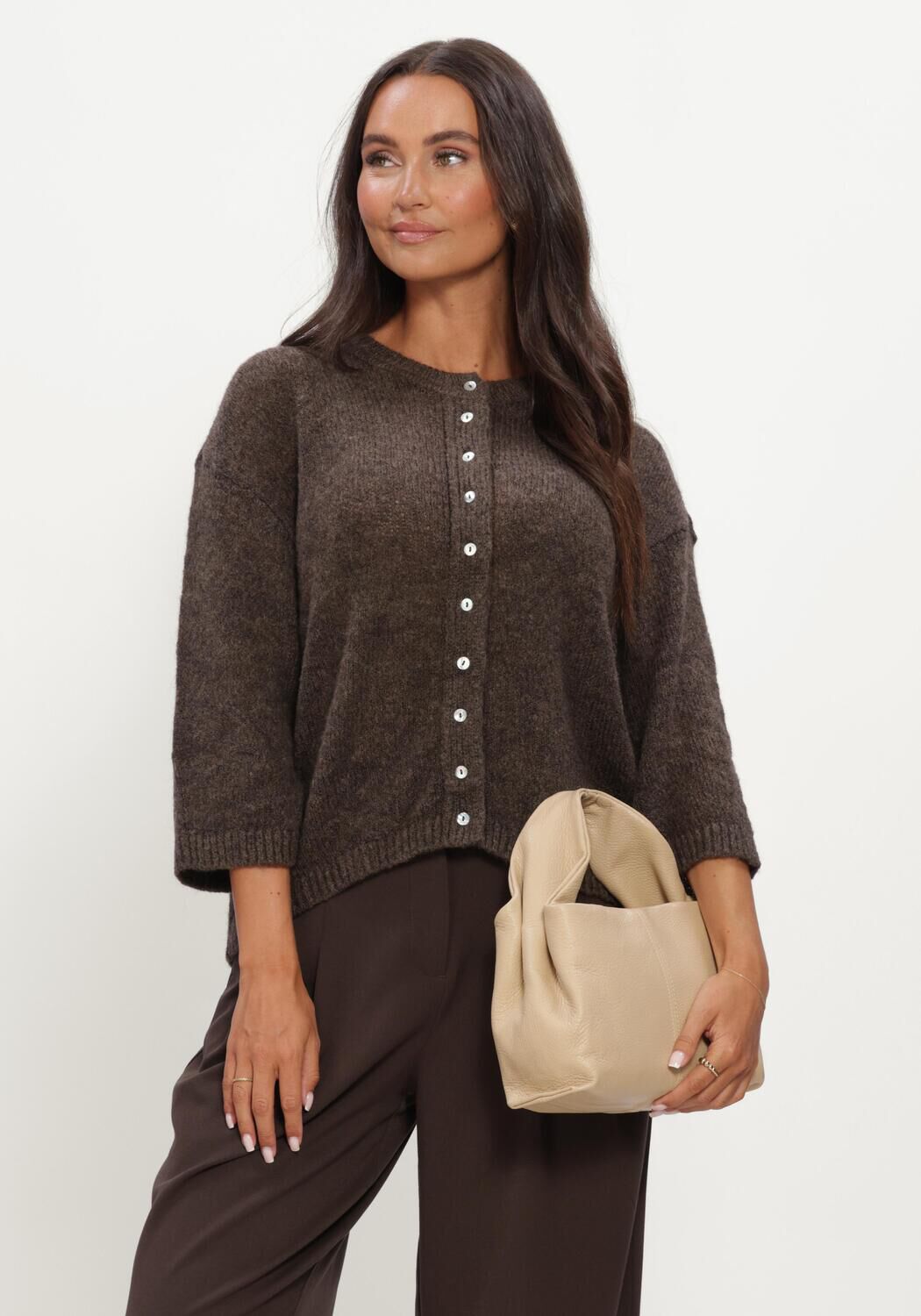 Bruine MODSTR&Ouml;M Truien/vesten BAILORMD CARDIGAN - large