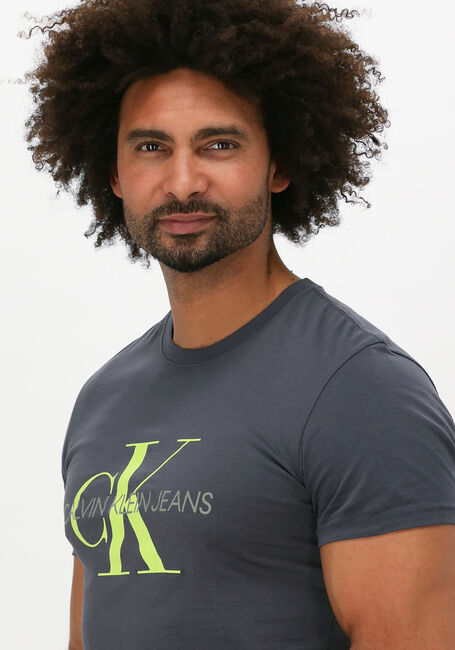 Grijze CALVIN KLEIN T-shirt SEASONAL MONOGRAM TEE - large