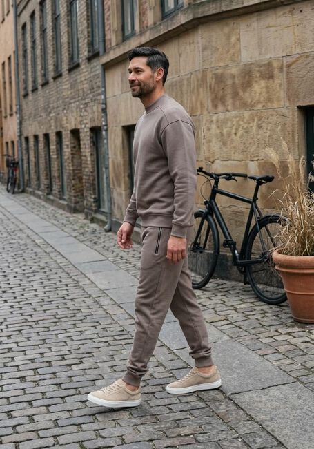 GENTI Pantalon de jogging PANTS LS en taupe - large