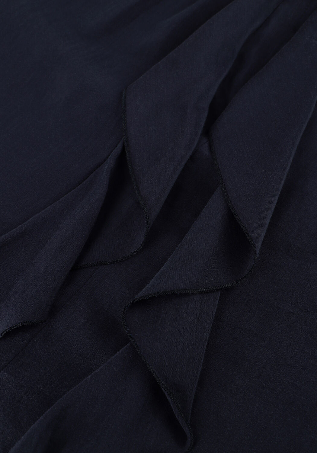 Donkerblauwe SUMMUM  TOP RUFFLES COTTON VISCOSE - large