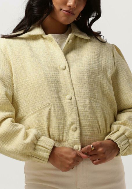 COLOURFUL REBEL Jack YUKA BOUCLE BOMBER JACKET en jaune - large
