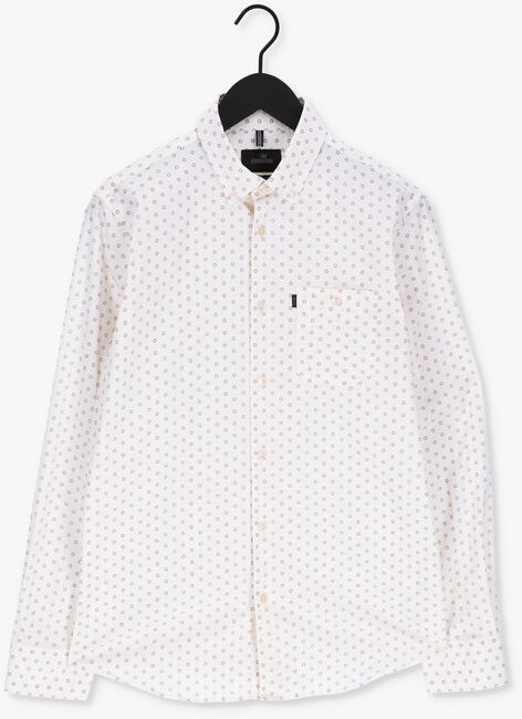 Witte VANGUARD Klassiek overhemd LONG SLEEVE SHIRT PRINT ON POPLIN STRETCH - large