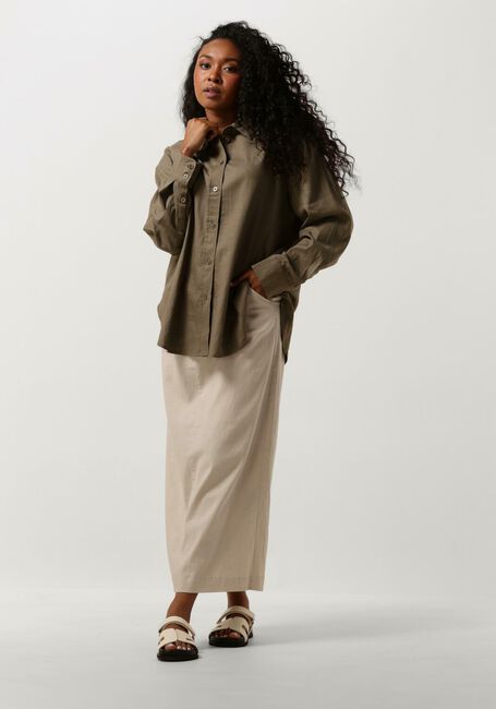 Grijze GESTUZ  LIZAGZ OZ LINEN SHIRT - large