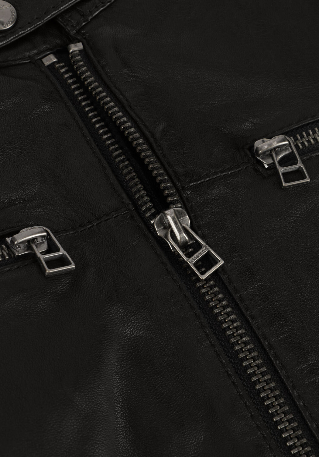 Zwarte GOOSECRAFT Leren jas GC JACKET965 - large