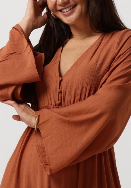 YDENCE Robe midi DRESS DANIQUE en marron - large