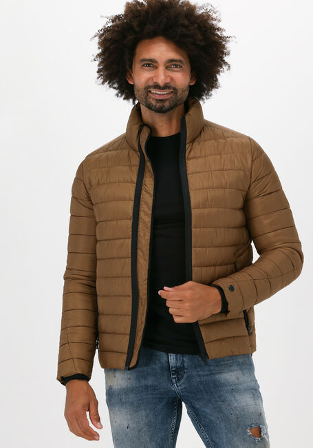Khaki CAST IRON Gewatteerde jas SHORT JACKET TAFFETAR CONVERTI - large