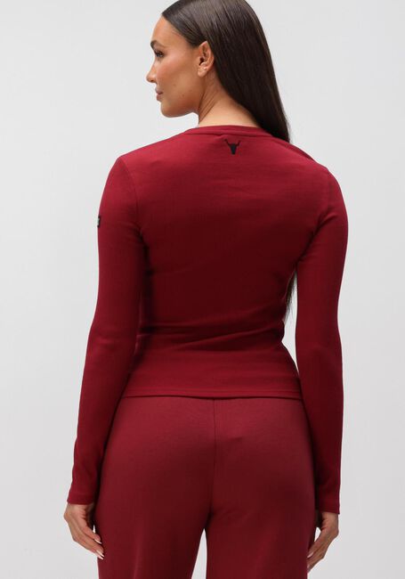 ALIX THE LABEL LADIES KNITTED LONGSLEEVE TOP Hauts & T-shirts Bordeaux - large