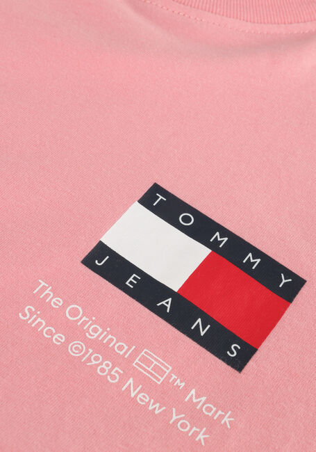 TOMMY JEANS T-shirt TJM SLIM ESSENTIAL FLAG TEE en rose - large
