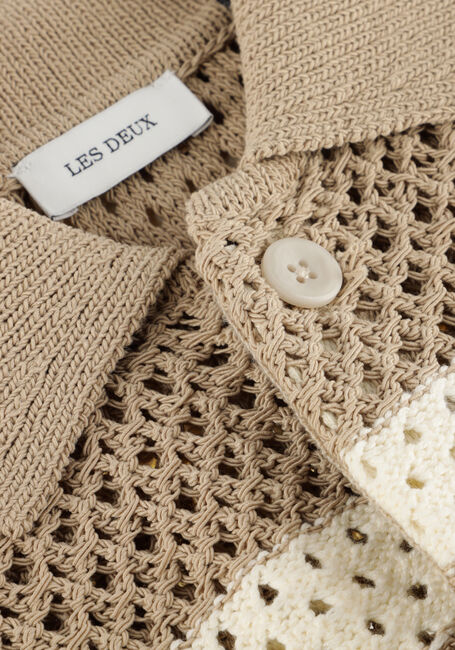 Beige LES DEUX Polo GIANNI KNITTED SS SHIRT - large