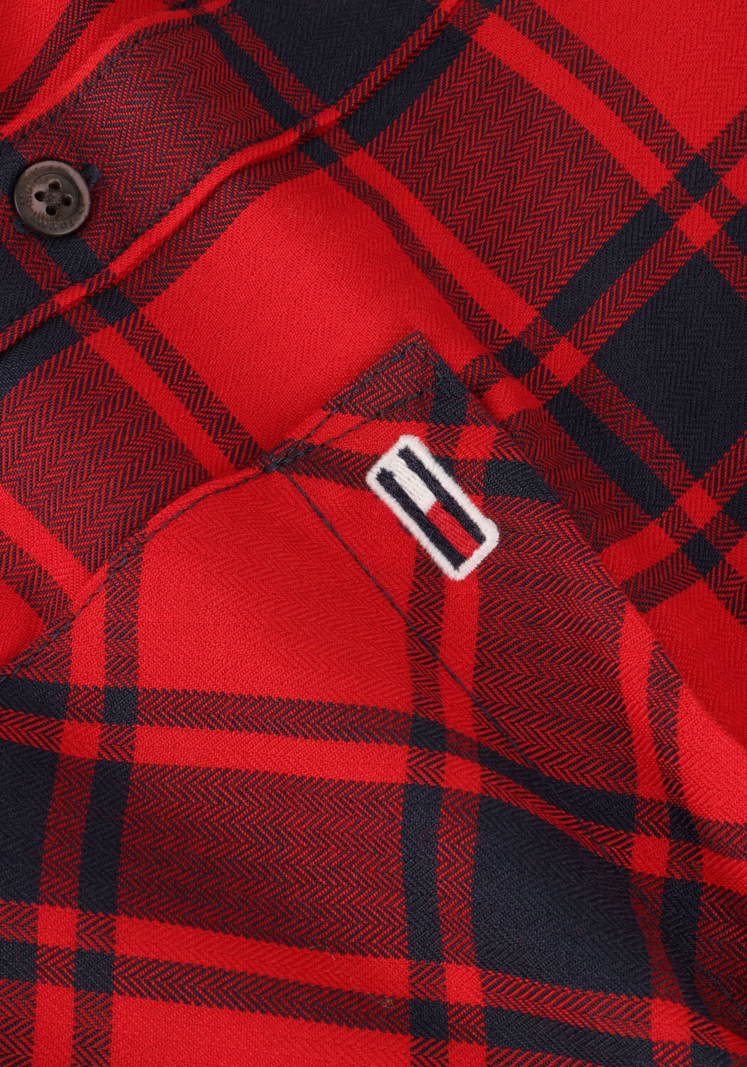 Rode TOMMY JEANS Casual overhemd TJM CHECK FLANNEL SHIRT - large