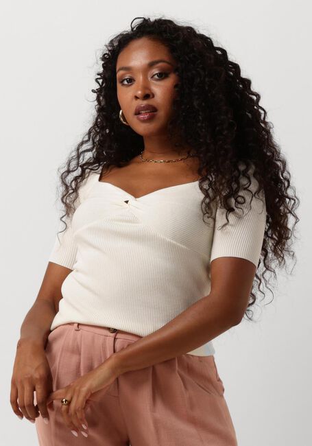 YDENCE Haut KNITTED TOP NANI Écru - large