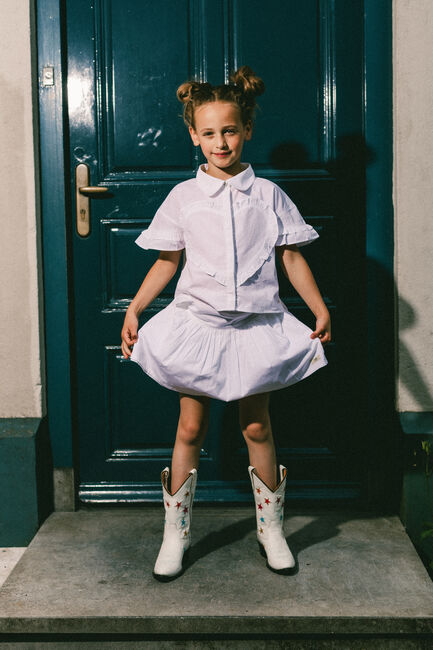 Labo de Colores Mini-jupe CLARA en blanc - large