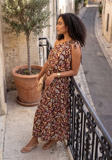 VANESSA BRUNO Robe maxi CORA en marron - large