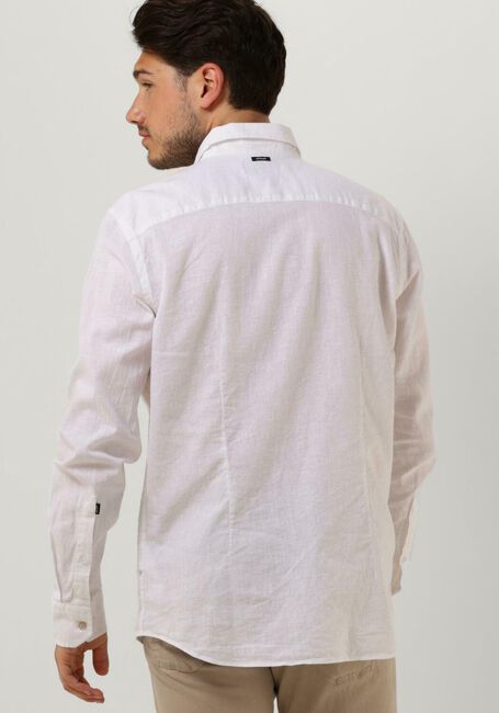 Witte VANGUARD Casual overhemd LONG SLEEVE SHIRT LINEN COTTON BLEND - large