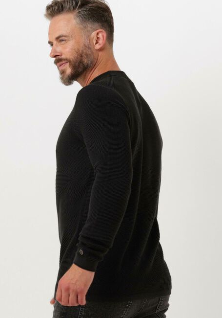 CAST IRON Gilet MOCK NECK COTTON MODAL MOCKNECK en noir - large