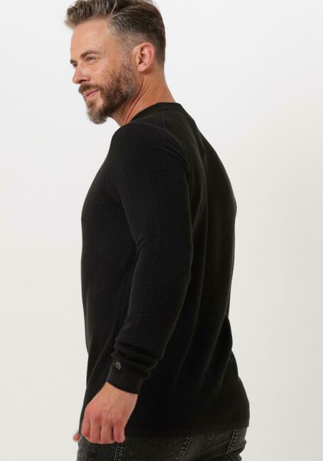 CAST IRON Pull MOCK NECK COTTON MODAL MOCKNECK en noir - large