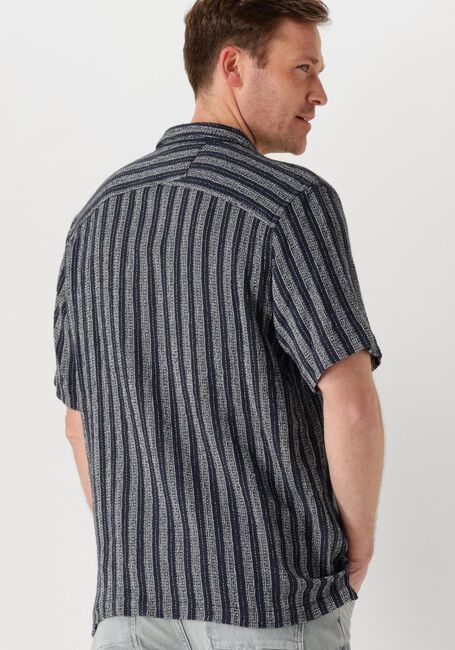 Blauwe CAST IRON Casual overhemd SHORT SLEEVE SHIRT YD STRIPE REGULAR FIT - large