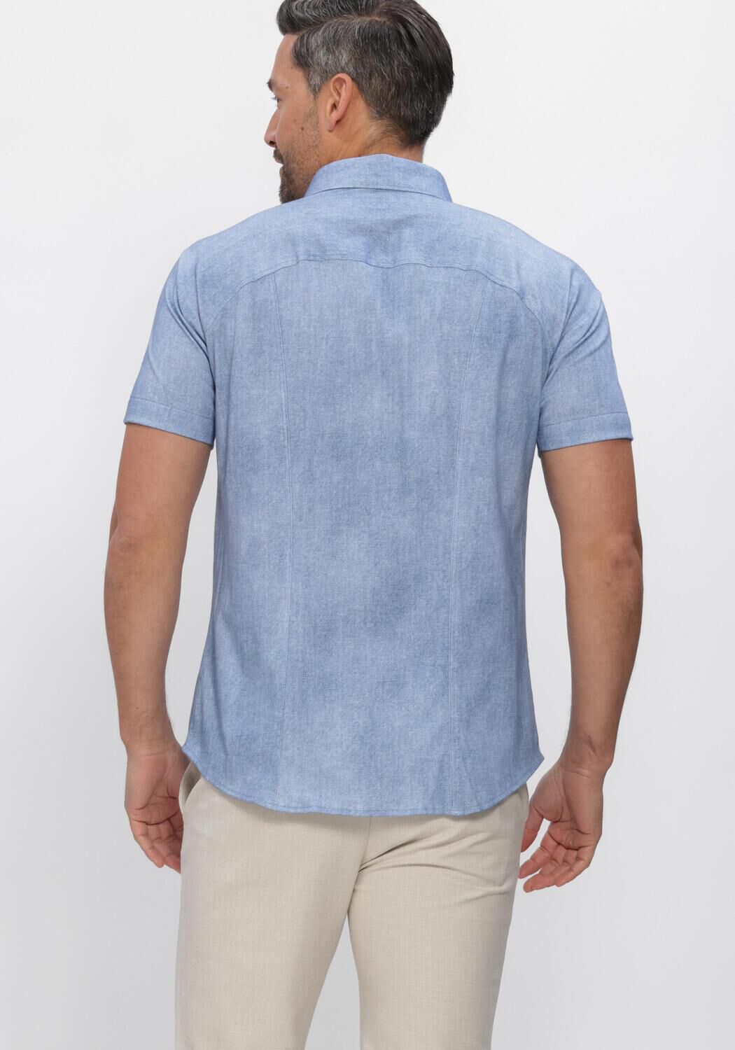 DESOTO Chemise d&eacute;contract&eacute; CASUAL KENT 1/2 en bleu - large