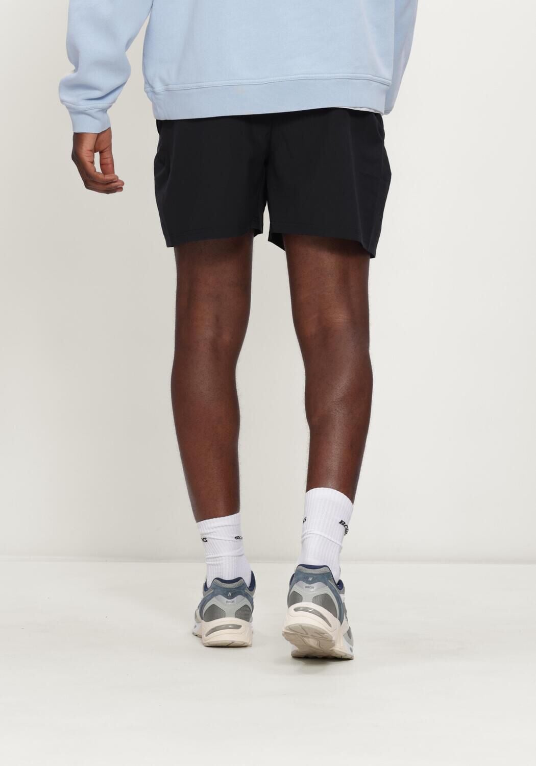 Donkerblauwe NEW BALANCE Korte broek TRACKSIDE FRENCH TERRY SHORT 7 - large