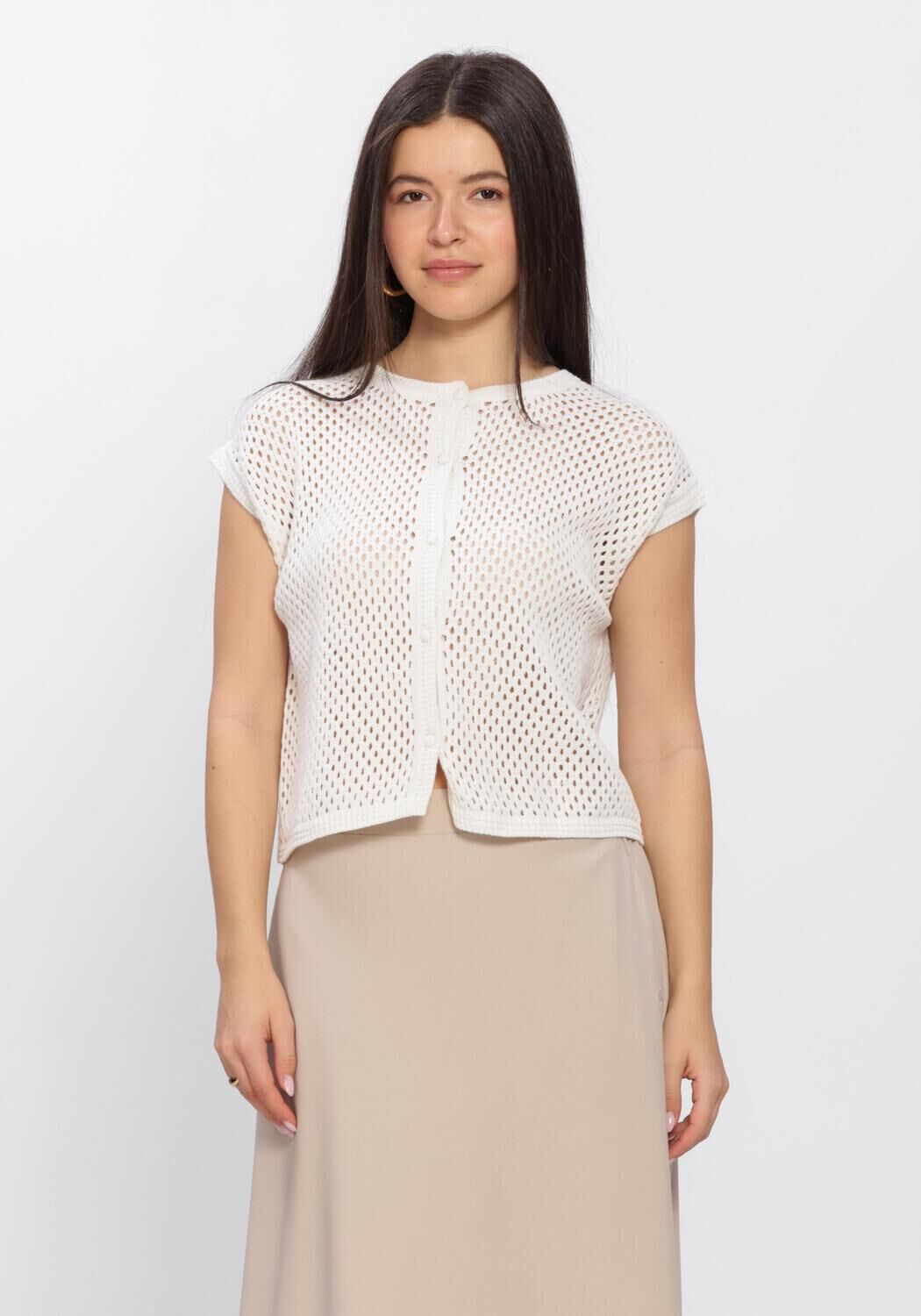 Witte AIMEE THE LABEL Tops & T-shirts NOA KNITTED TOP - large