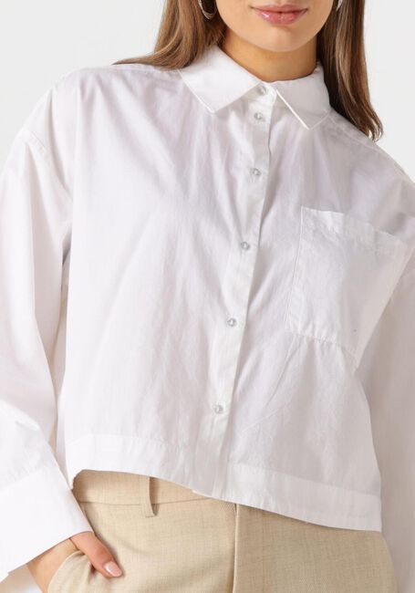 Witte SELECTED FEMME  SLFASTHA LS CROPPED BOXY SHIRT - large