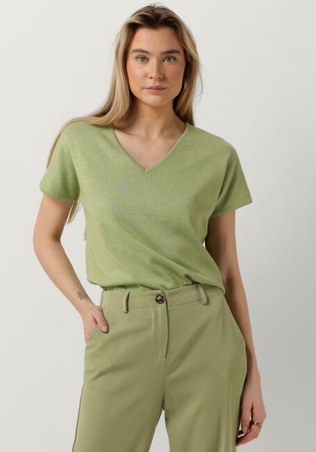 YDENCE T-shirt KNITTED TOP SAMMY en vert - large
