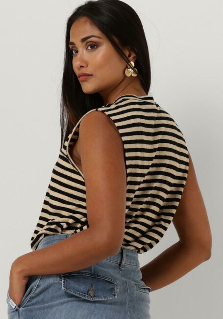 PENN & INK Haut T-SHIRT STRIPE en noir - large
