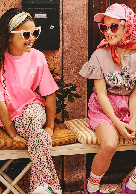 Z8 Pantalon évasé ALEGRA en rose - large