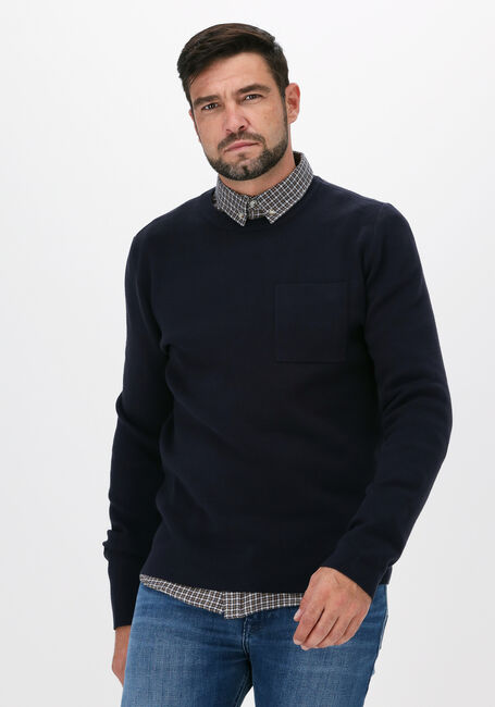 Donkerblauwe ANERKJENDT Trui AKROC KNIT - large