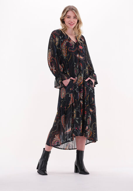 Zwarte ANA ALCAZAR Midi jurk DRESS PUFF SLEEVES ÖKO-TEX 100 - large