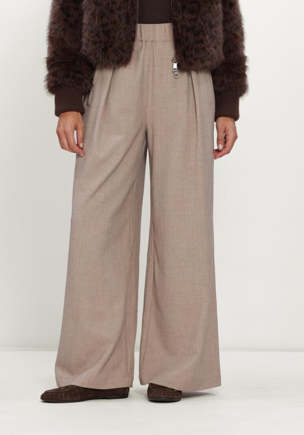 Beige CIRCLE OF TRUST Wijde broek MARLON PANTS - large