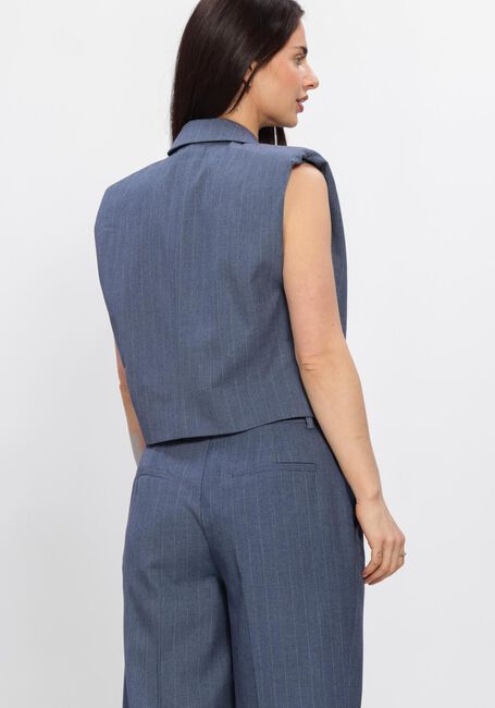 Blauwe DANTE6 Gilet JAROD PINSTRIPE GILET - large