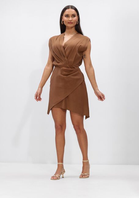 AAIKO Mini robe LENY TENCEL TEN 545 en marron - large