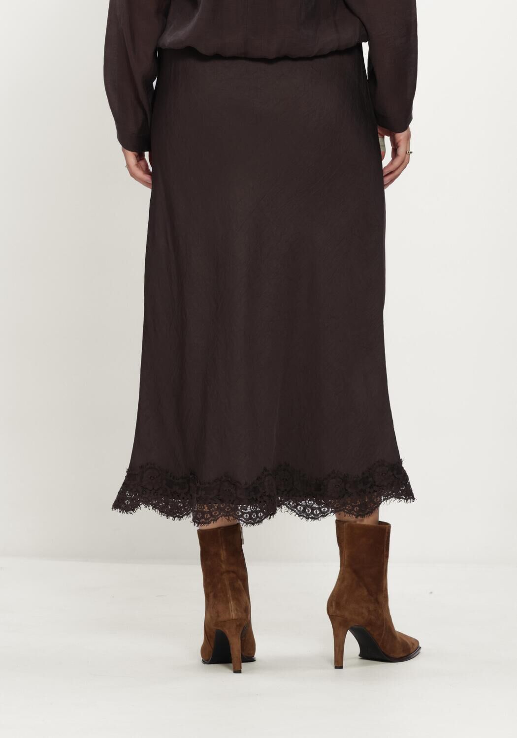 SUMMUM Jupe maxi SKIRT LIGHT TWILL en marron - large