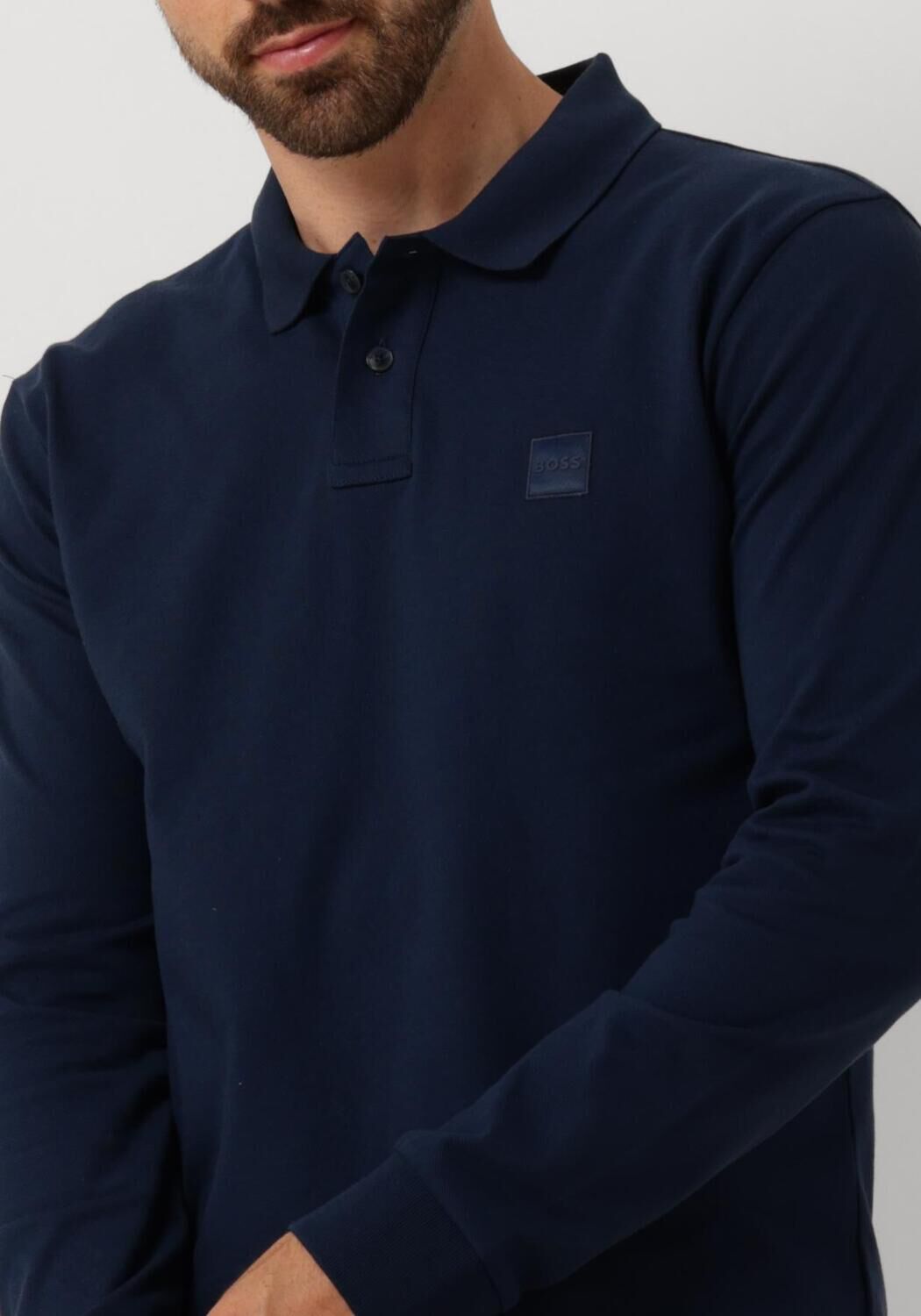 BOSS ORANGE Polo PASSERBY Bleu fonc&eacute; - large