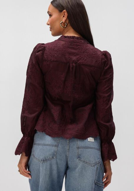 NEO NOIR AMARA BIG EMBROIDERY BLOUSE Blouses Bordeaux - large