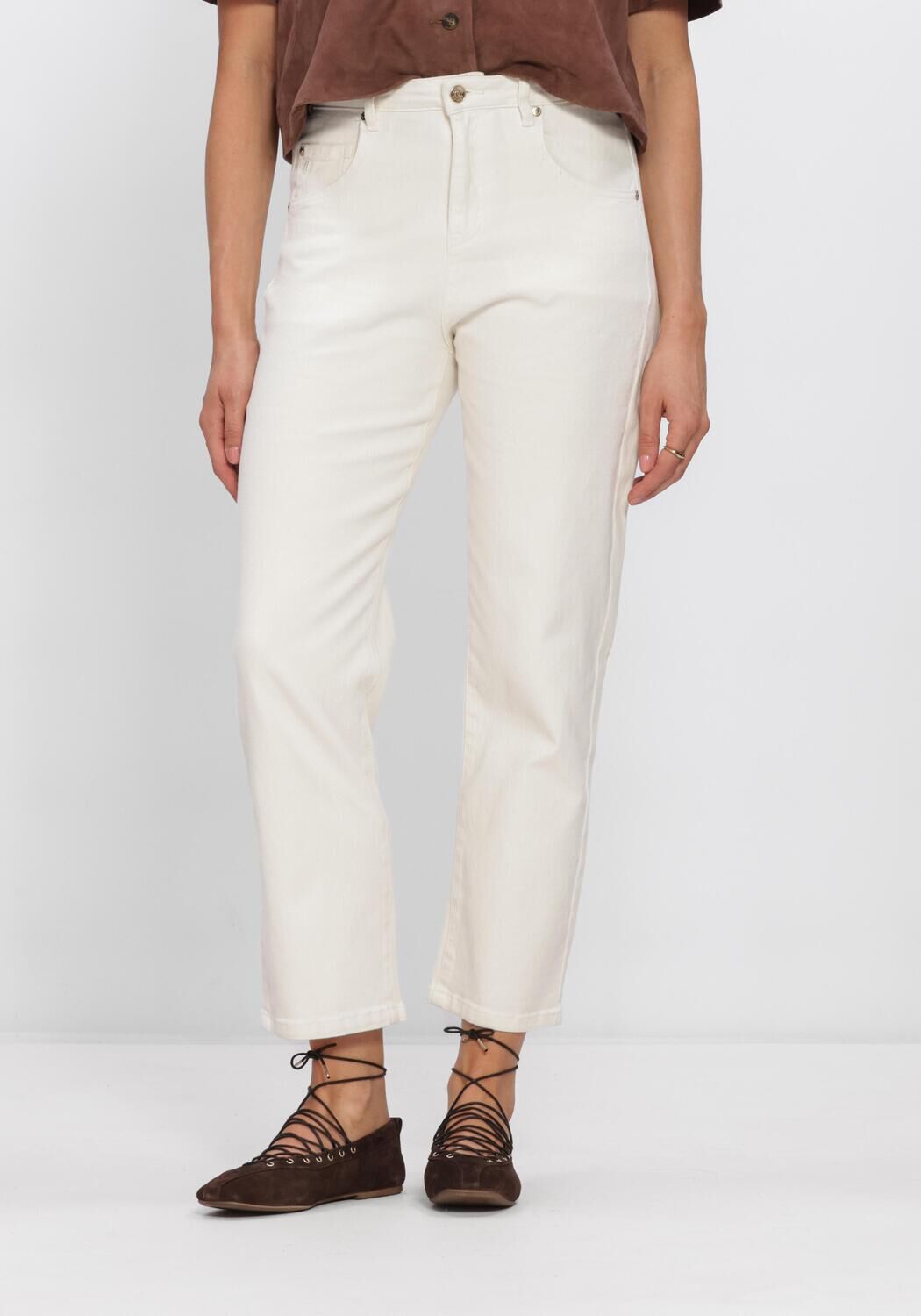 Witte JANICE Broeken/jumpsuits BAILEY - large