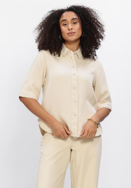 OBJECT OBJFRAME 2/4 RE DENIM TOP Blouses en beige - large