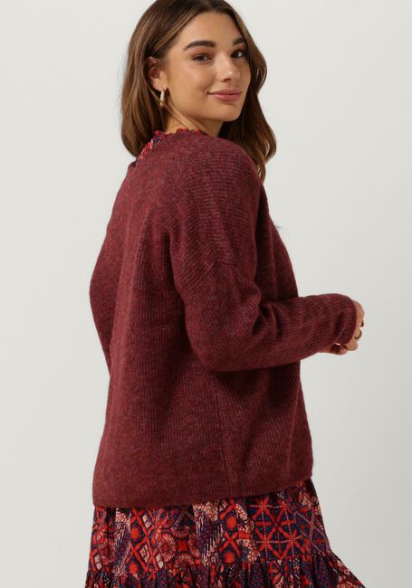 MOS MOSH Pull THORA V-NECK KNIT en rouge - large
