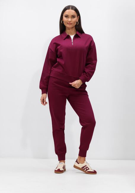 Bordeaux CALVIN KLEIN Truien/vesten LS ARCHIVE TERRY 1/4 ZIP POLO SW - large