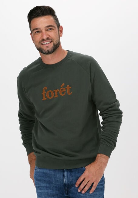 Donkergroene FORÉT Sweater SPRUCE SWEATSHIRT - large