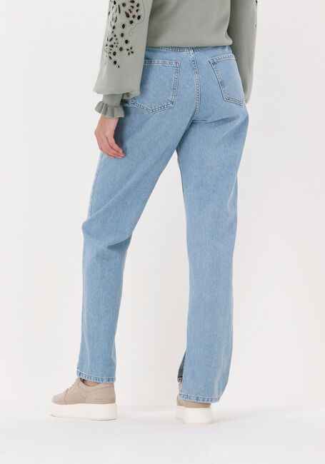 Lichtblauwe NA-KD Mom jeans HIGH WAIST SIDE SLIT DENIM - large