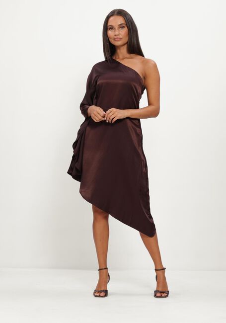 MY ESSENTIAL WARDROBE Robe midi MWESTELLE ASYMMETRIC DRESS en marron - large