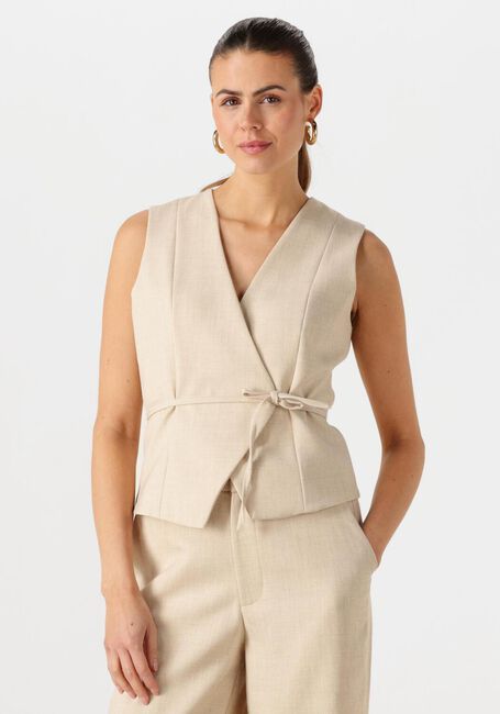 NEO NOIR Gilet SAMARA MELANGE WAISTCOAT en beige - large