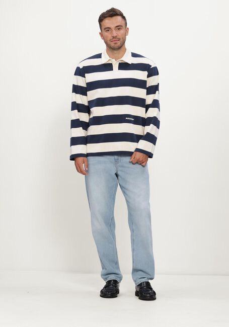 POCKIES Polo STRIPED LS POLO Bleu fonc&eacute; - large