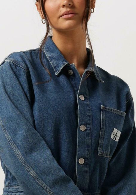 CALVIN KLEIN Mini robe DARTED DENIM SHIRT DRESS en bleu - large
